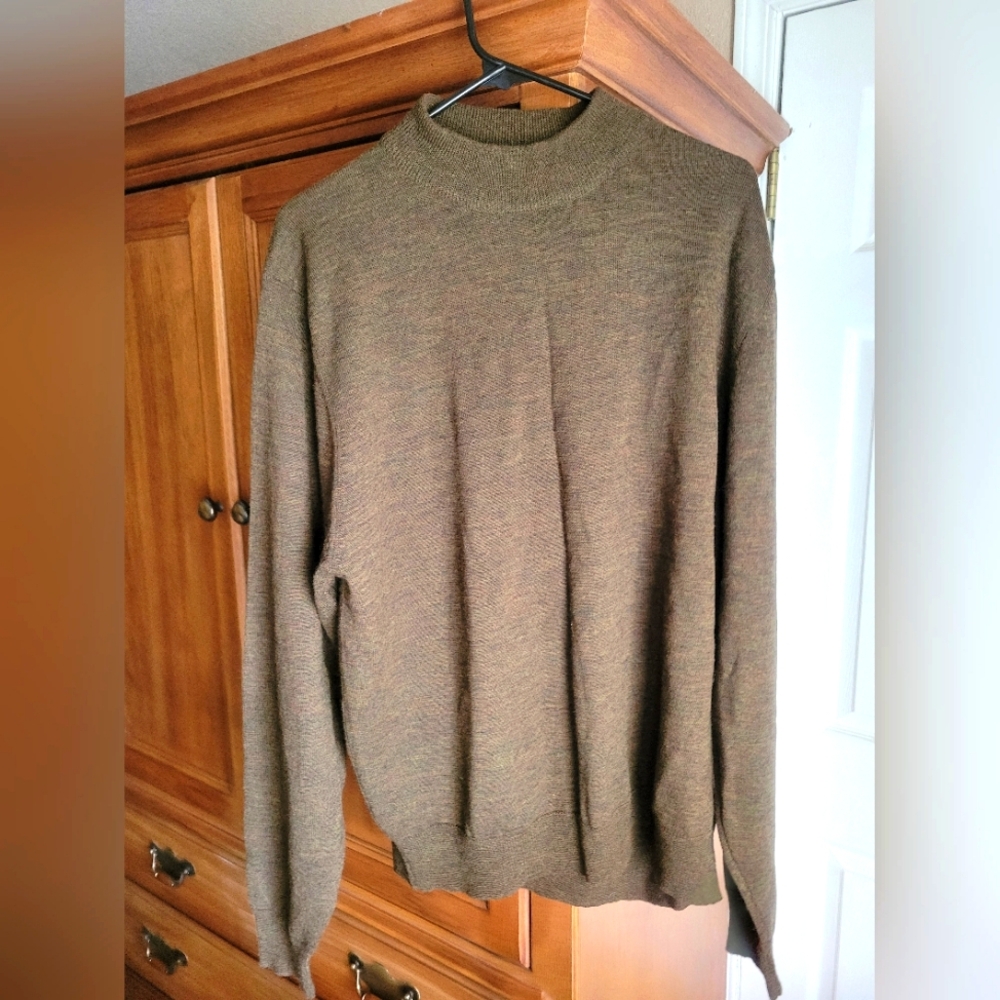 Mens Merino Wool Vintage Ottimo Turtleneck Sweater